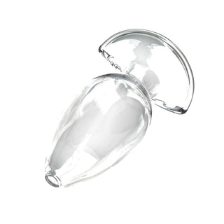 Smooth Glass Butt Plug 4.33 to 5.31 Inches Long Hollow