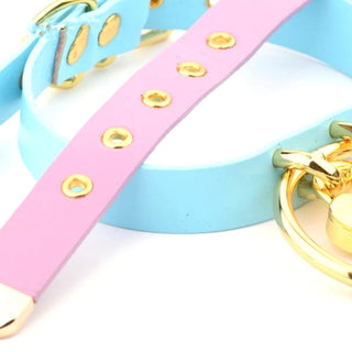 You are looking at an image of Golden Kawaii Heart Locking Collar Day Collar with elegant pendant and adaptability for various scenarios.