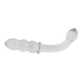 Clear Magical Curved 7.6" Glass Dildo G-Spot