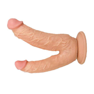 Observe an image of Simultaneous Stimulation Double Penetration Dildo with realistic feeling dildos for vaginal and anal pleasure.