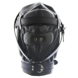 Pictured here is an image of Gothic Leather S&M mask specifications - available colors in pink, red, sky blue, and black.