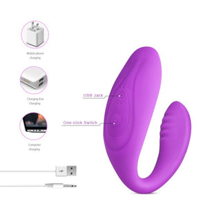 Feast your eyes on an image of the 7.67-inch vibrator with a 1.57-inch clitoral stimulator and 0.98-inch G-spot massager.