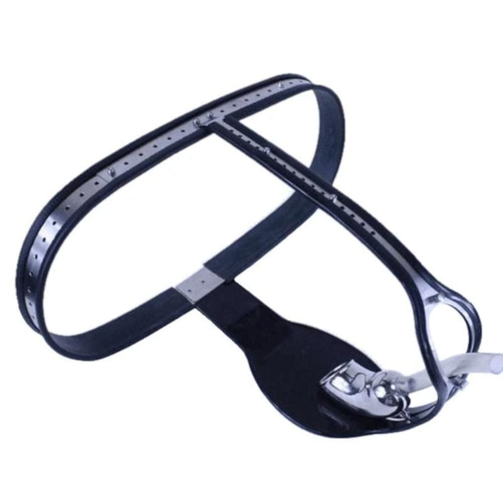 Dive into a new world of pleasure with Back Pocket Rocket Chastity Cage Belt.