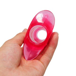 Displaying an image of Take-A-Peek Silicone Hollow Plug with hollow center for bullet vibrator insertion.