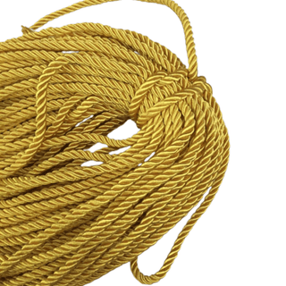 Bronze, gold, white, black, beige, rose red, red, silver, brown, purple and gold, light green and gold, red and gold, sky blue and gold, brown and gold, twisted gold, black and white, navy blue and gold nylon ropes.