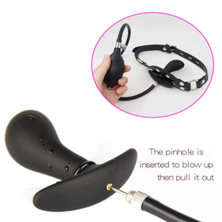 Displaying an image of Power Play Silicone Mouth Gag crafted from premium cowhide and silicone for comfort and durability.