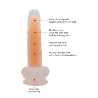 7 inch silicone dildo with flared base design for safe penetration image.