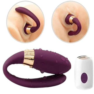 This is an image of Purple Invasion Couple Vibrator in purple color, crafted for intense pleasure.
