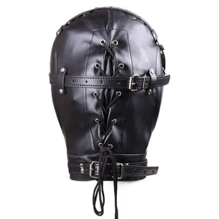 A detailed image of the high-grade PU Leather material used in the construction of the Sensory Deprivation Leather Slave.