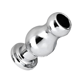 Flawless Stainless Steel Hollow Plug image showcasing various dimensions for tailored pleasure experiences.