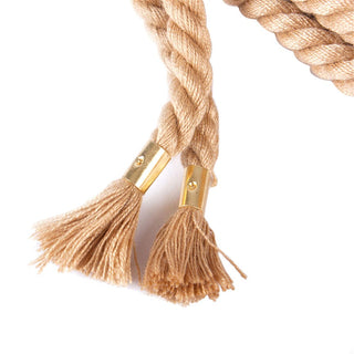 This is an image of Brown Natural Looking Kinbaku Rope with a width of 0.24 inches (6 mm) for secure and sensory bondage experiences.