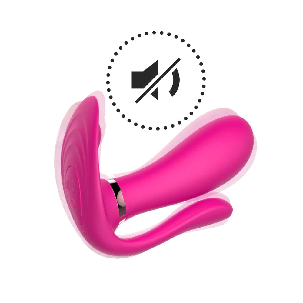 Silicone and ABS material butterfly vibrator for safe and comfortable pleasure experience.