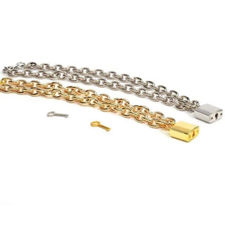 Locking Chain Bondage Necklace Choker