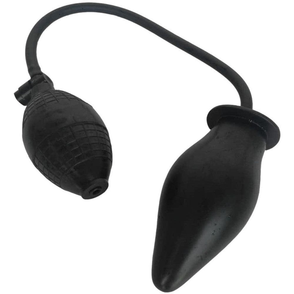 Image of Classic Inflatable Butt Toy Men, a black inflatable plug with adjustable size for personalized pleasure.