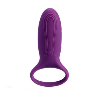 Presenting an image of Rechargeable Vibrating Purple Ring, a sex toy designed for solo pleasure with seven speed modes.