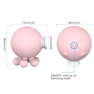 An image displaying the suction hole of 0.98 inches in diameter on the Suction Stimulator Discreet Clit Quiet Tongue Apple Quiet Vibrator.