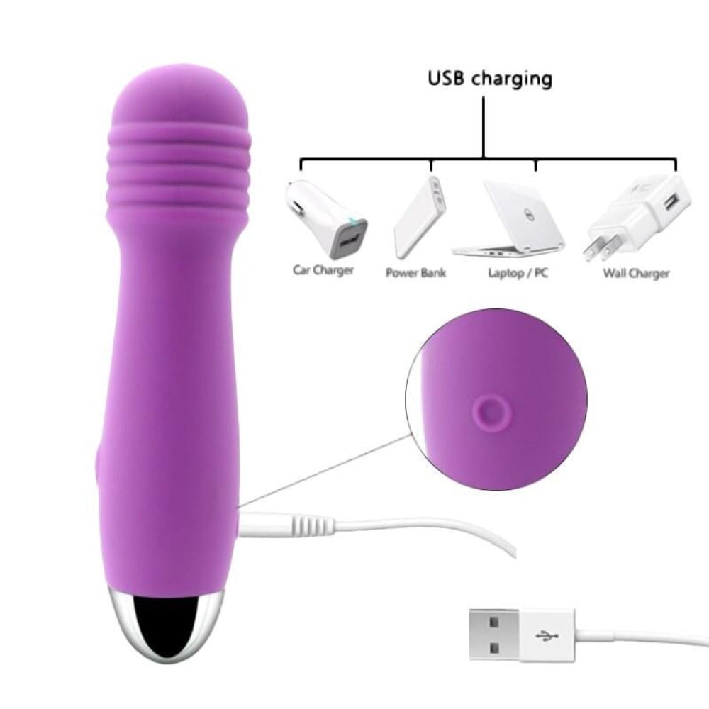 Observe an image of Pocket Wand Mic Mini Wand Massager offering a plush, comfortable experience.