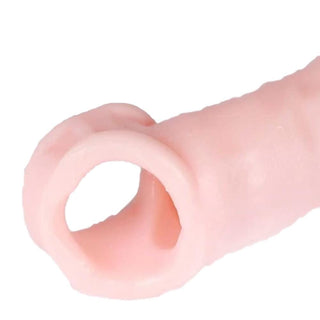 Displaying an image of Realistic Penis Extension crafted from high-quality silicone for comfort and safety.