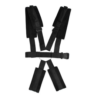 Leg-Spreading Body Harness Sex Sling made of high-quality nylon and flannel for comfort.