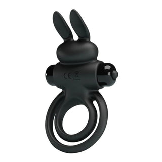 A close-up of the silicone material used in the Dual Ring | Lock 10-Speed Male Rabbit Vibrating Cock Ring.