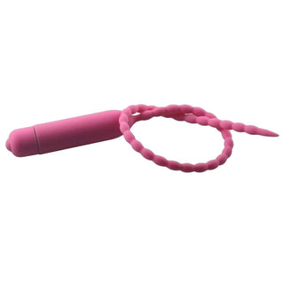 Long Vibrating Beaded Penis Plug Male Sex Toy