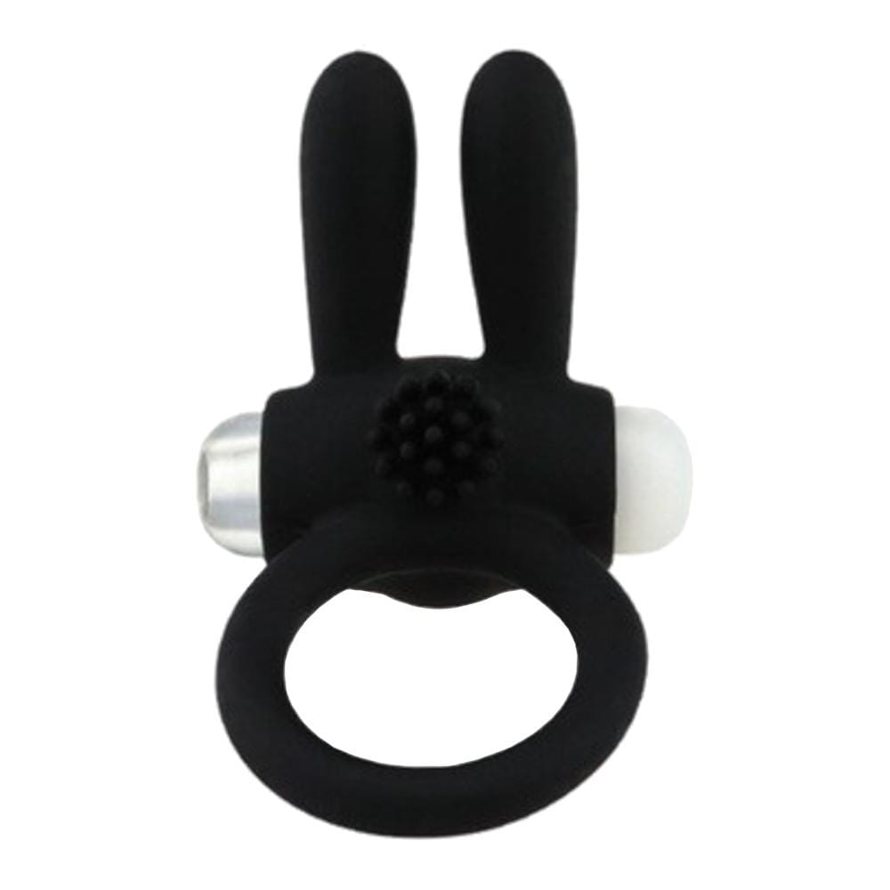 Displaying an image of Cock Ring With Tickler | Erotic Massage Rabbit Cock Ring with a free bullet vibrator for intensified orgasms.