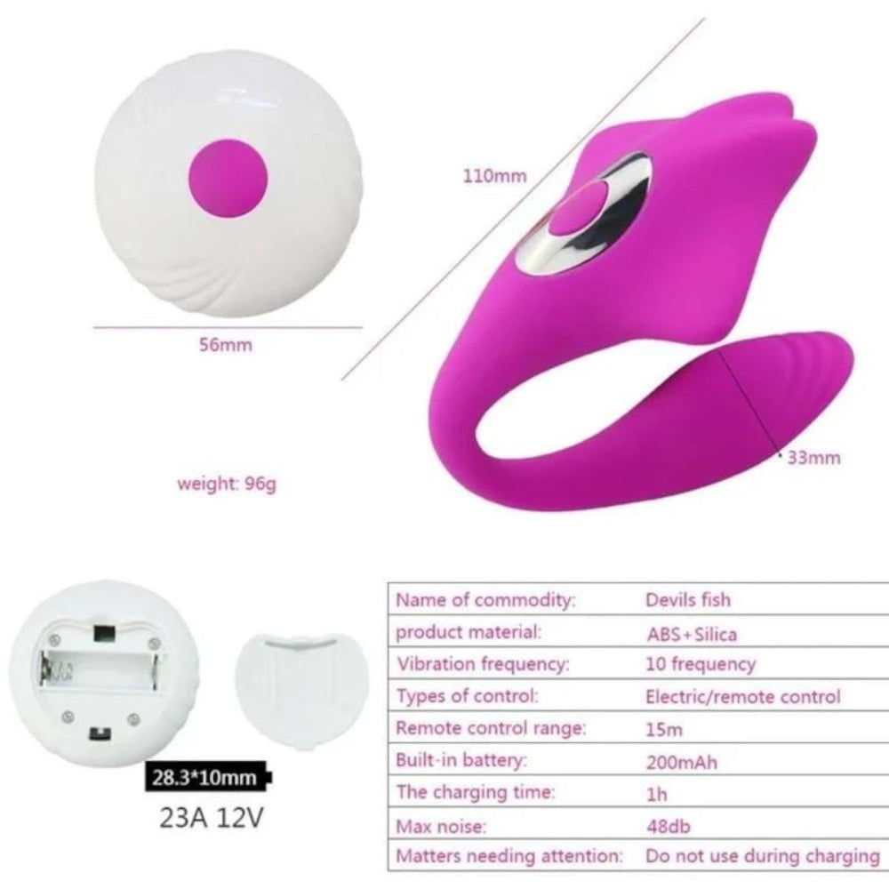 Sensual Stingray Wearable Clit Underwear Remote Butterfly Vibrator G-Spot Hands Free Sex Toy