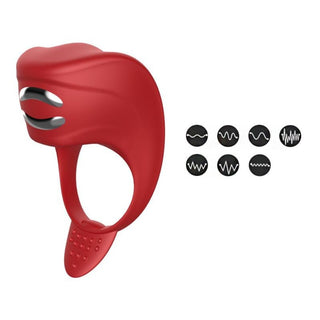 Presenting an image of Electro Stimulating Red Ring with seven modes of vibration for customizable intensity.