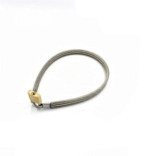 Lockable Steel Wire Collar, a unique accessory for unforgettable intimate moments, crafted with stainless steel and plastic blend.