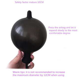 5" Black Silicone Inflatable Anal Training Toy Men