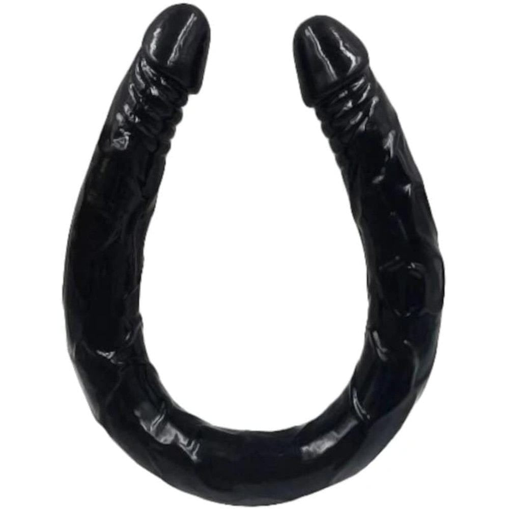 This is an image of Body-safe and hypoallergenic Flexible 22 Inch Long Anal Double Black Toy