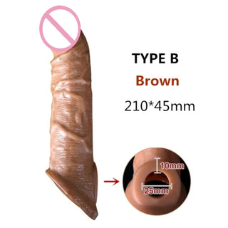 Small size Penis Extension with well-defined head and lifelike design.
