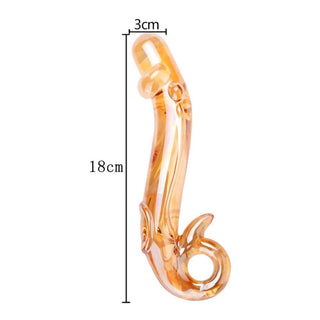 Golden Dragon 7 Inch Glass Dildo Butt Plug Crystal Wand Anal Trainer Kit For Men - Compatible with all sex lubricants for added pleasure.