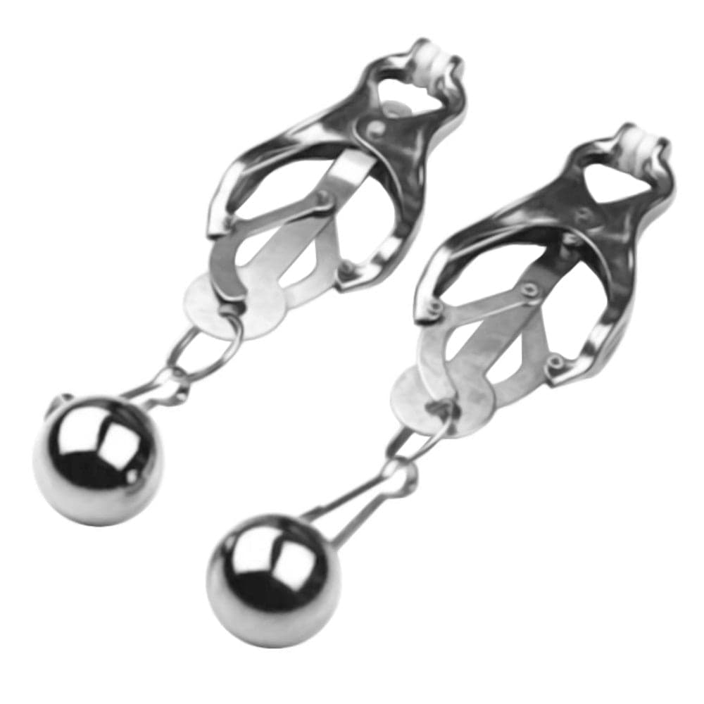 Feast your eyes on an image of Painful Nipple Clamp Weights Nipple Ring showcasing stainless steel material and compact dimensions.