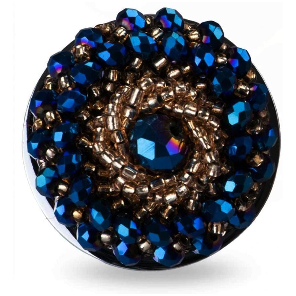 Featuring an image of the 3-piece anal toy set adorned with jewels in ebony, blue, and silver.