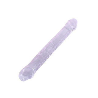 A pink Flexible Double Ended Soft Dildo Jelly with realistic bulbous heads to massage the G-spot or prostate.