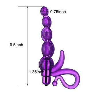 An image showing the specifications of the Flexible Thin Massager - color, material, length, and width.