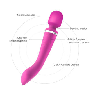 An image showcasing the elegant design and undulating texture of the Magic Wand Massager.