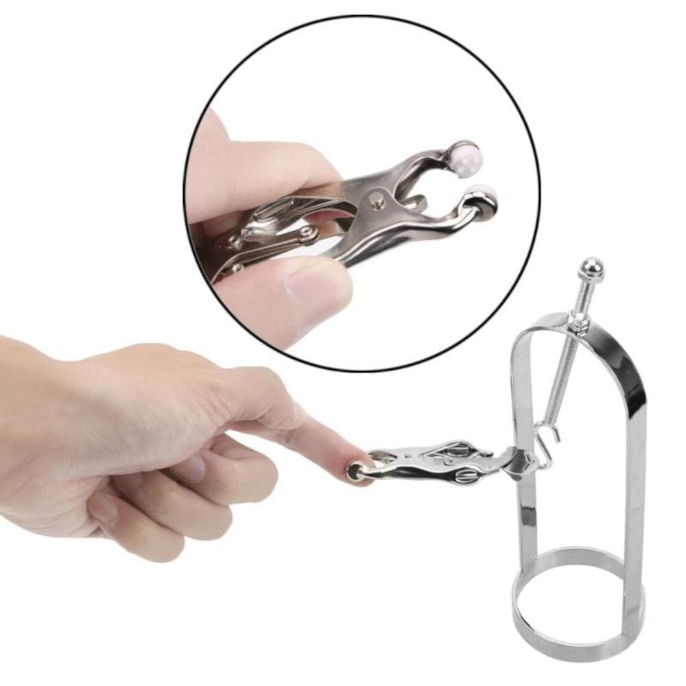 Nipple clamps for heightened pleasure and pain, offering a secure and comfortable fit.