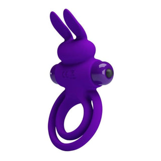 Dimensions of Dual Ring | Lock 10-Speed Male Rabbit Vibrating Cock Ring: Length - 3.82 inches, Width - 2.20 inches.