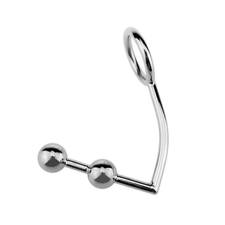 Dual-functioning erotic hook ring anal toy for enhanced stimulation.