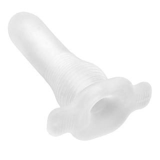 Take a look at an image of White Sphincter Stretcher Hollow Plug with a dotted tip variant, adding an extra layer of sensation for heightened pleasure.
