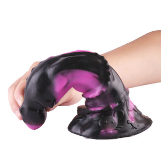You are looking at an image of a fantasy dildo in purple color, perfect for exploring new sensations.