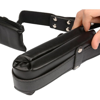 Portable PU Leather Swing Sex Sling dimensions 91.34x1.18 in black