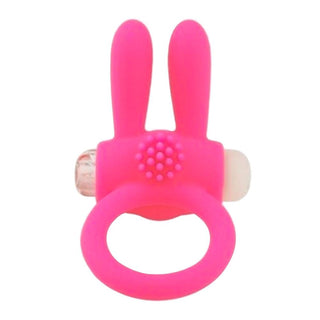 Feast your eyes on an image of Cock Ring With Tickler | Erotic Massage Rabbit Cock Ring designed for erection enhancement and prolonged hardness.