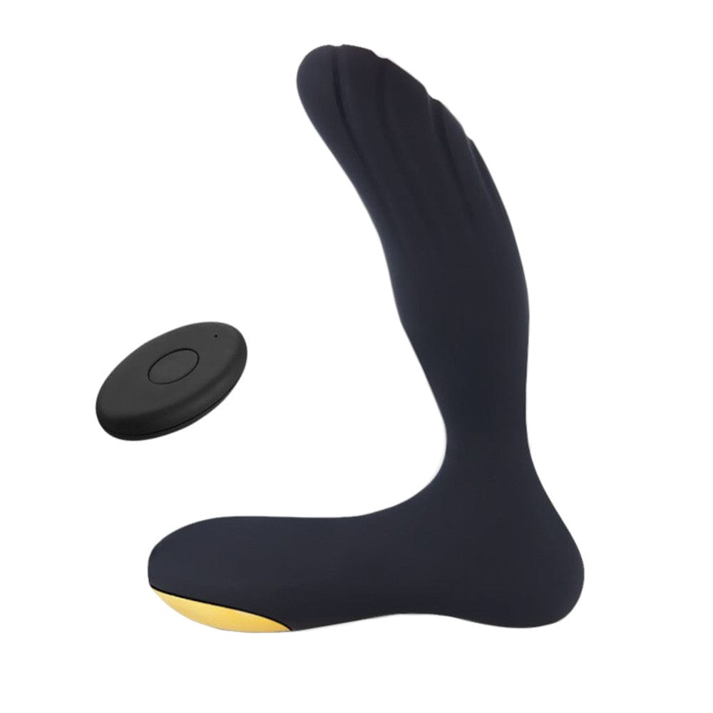 This is an image of Wireless Vibrating Prostate Stimulator Toy with flexible design and wireless remote control.