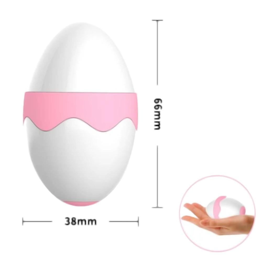 Silicone and ABS egg-shaped sex toy with simulated tongue and seven vibration modes.