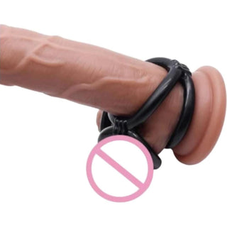 Image of a 4.17-inch Silicone Cock and Ball Ring designed for optimal comfort and stimulation.