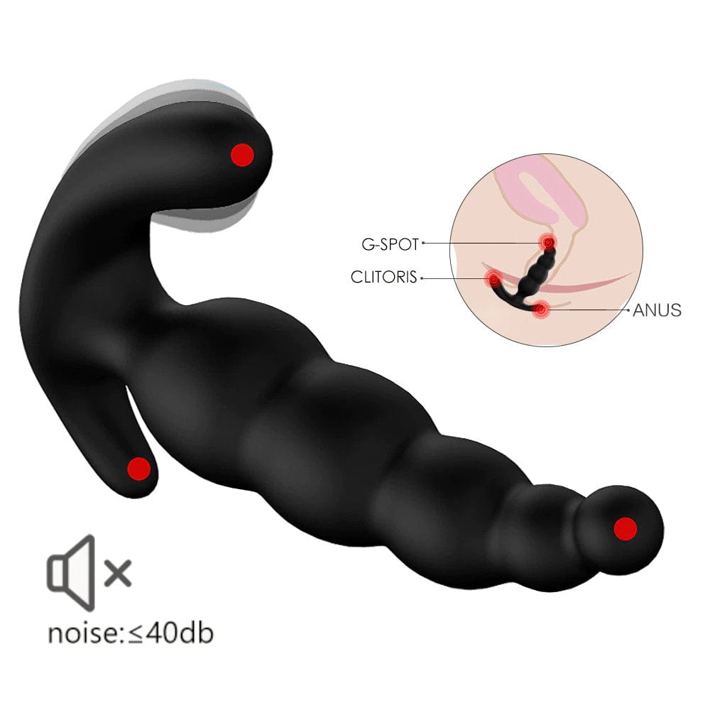 Here is an image of Long Prostate Massager providing unique sensory feast with textured ridges