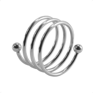 Spiral Enclosure Silver Penis Ring - Image demonstrating the easy maintenance and cleaning process.